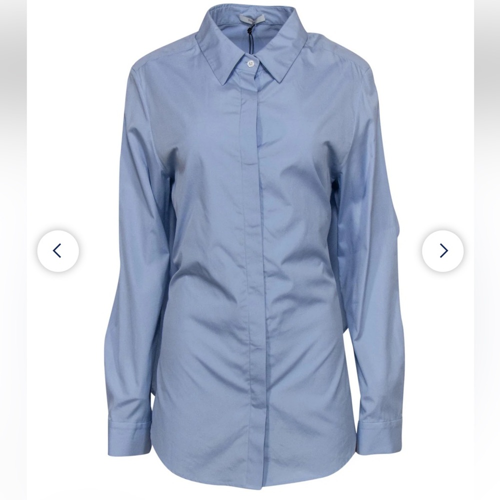 Classic Women's Button-Down Shirt - Light Blue